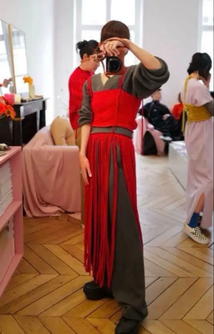 エクストリームカシミア extreme cashmere キャミソール 赤 エクストリームカシミア extreme cashmere キャミソール 赤