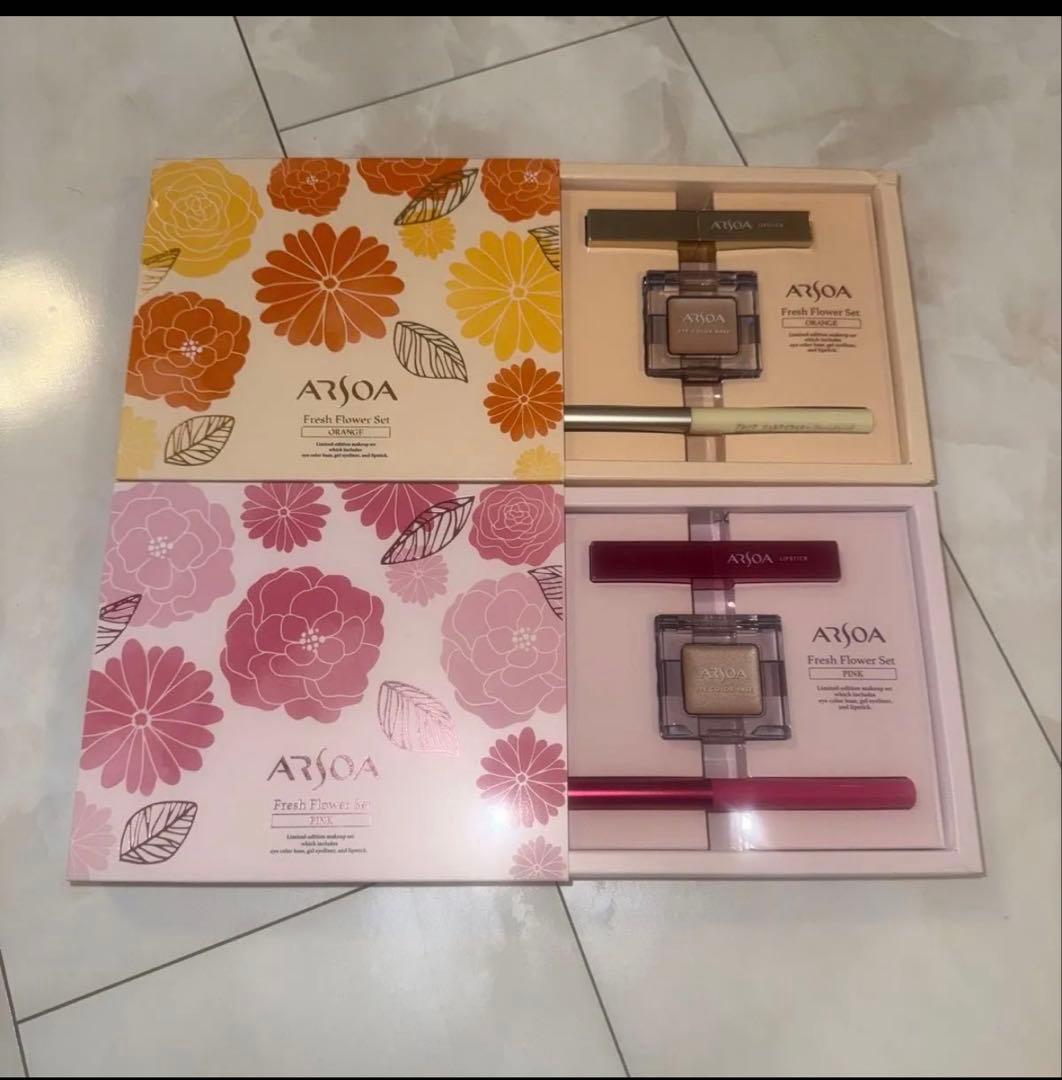 ARSOA Fresh Flower SetのORANGEとPINKの2個セット - メルカリ