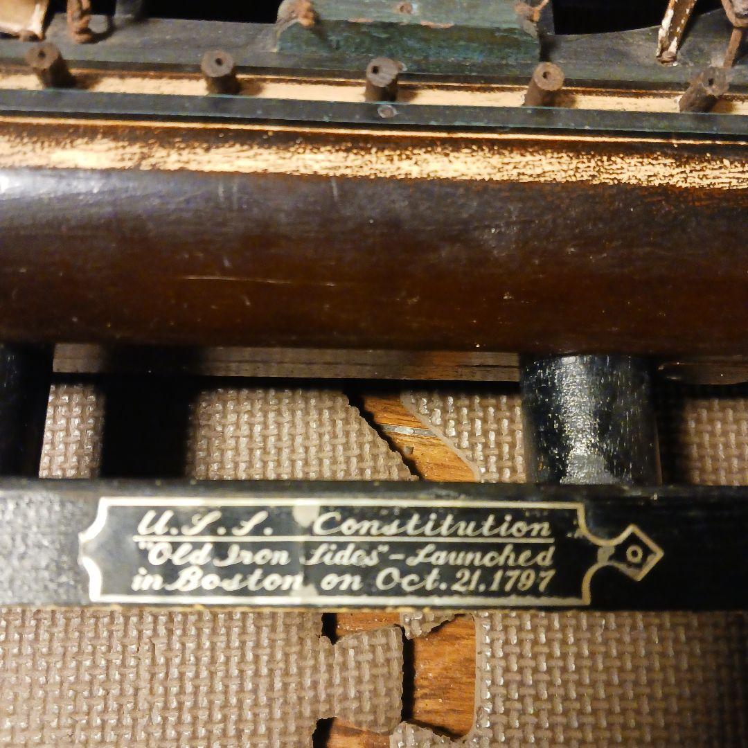 アメリカ軍艦の 船 置物 レトロ傷汚れあり - メルカリ