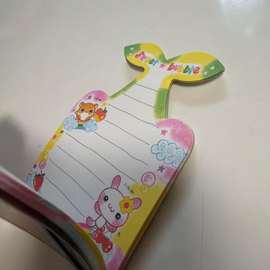 平成レトロ 平成女児 キャラクターダイカットメモ帳 ハムスター うさぎ