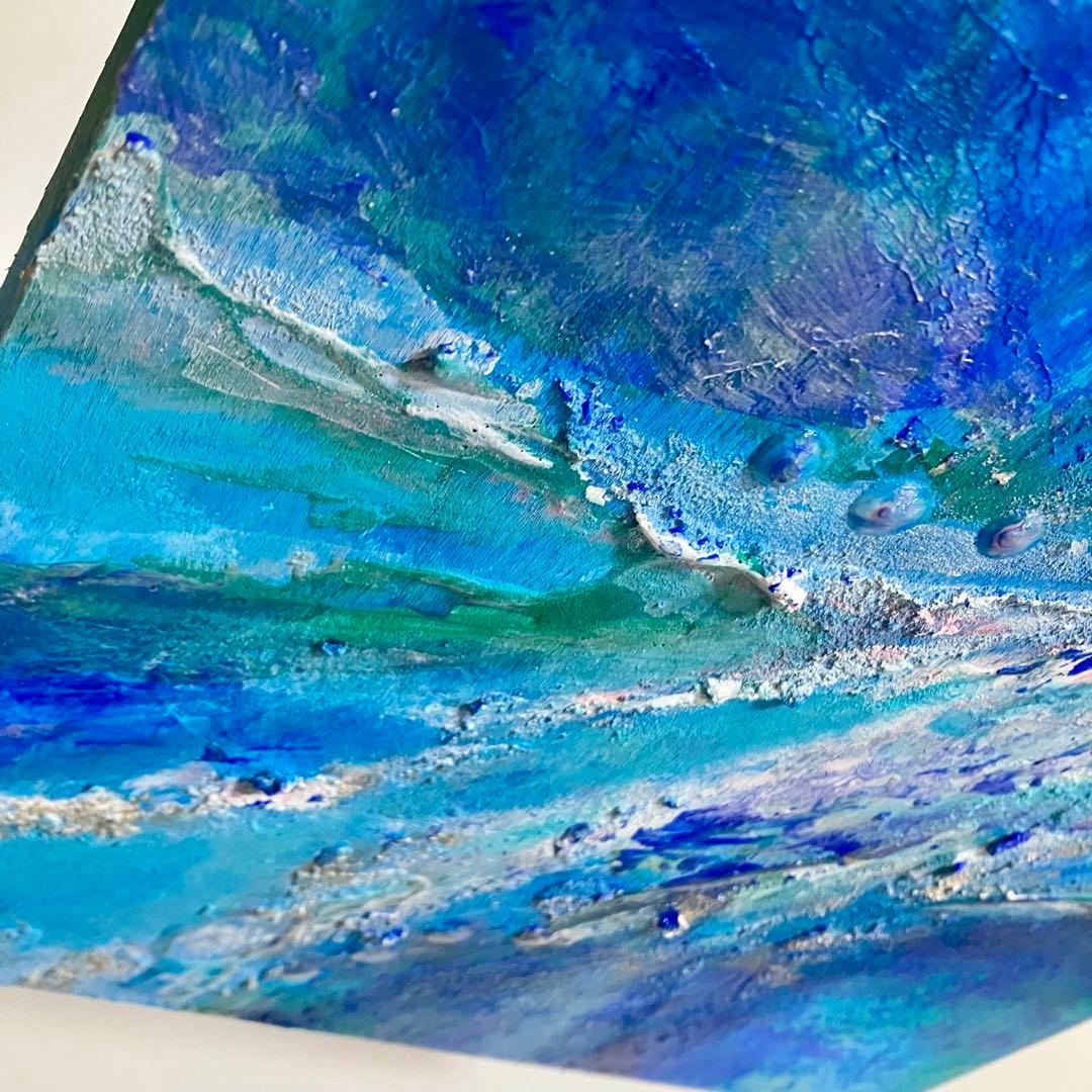 Aqua＊テクスチャーアート 絵画 原画 抽象画 海 夏 現代アート - メルカリ