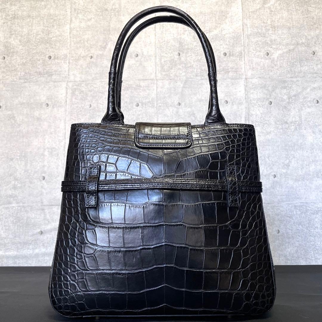 専用品BEAUGRAND クロコダイル JRA認定 ブラック トートバッグ - メルカリ