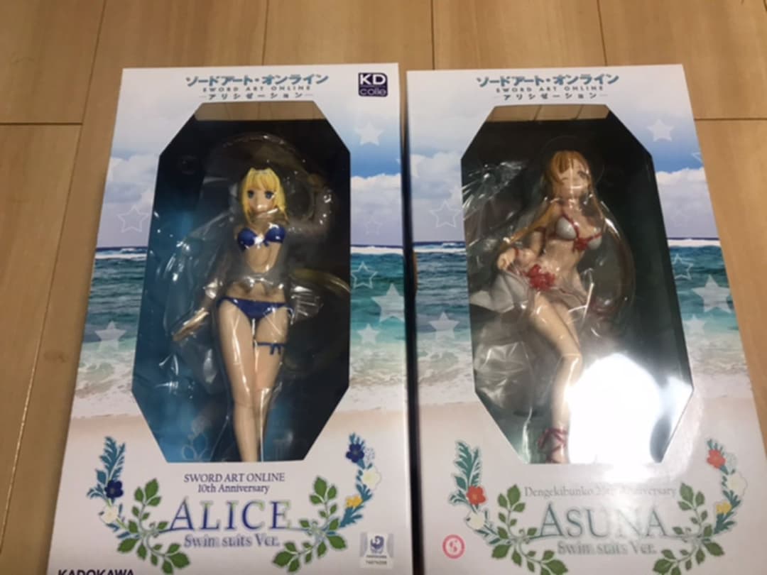 ソードアート・オンライン SAO アリス アスナ 水着 フィギュアセット 特報!!】『ソードアート・オンライン』から⽔着姿のアリスがフィギュア