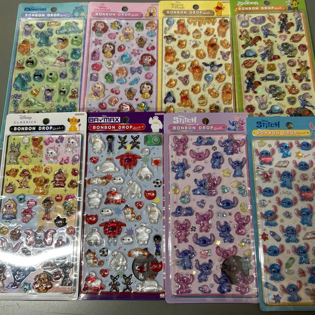 ディズニーボンボンドロップシール　８種 ディズニー】ボンボンドロップシールmini｜12月発売の新作全8種まとめ