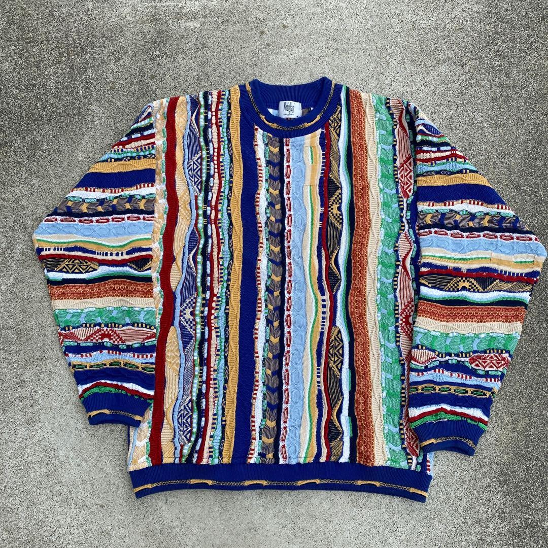 Modigliani ニット セーター 3Dニット 総柄 COOGI 風 立体 - メルカリ