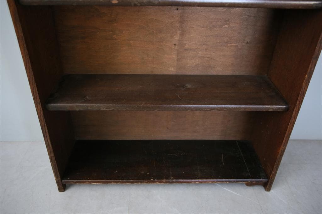 英国アンティーク木製ブックシェルフ/本棚/食器棚/飾り棚/収納ラック