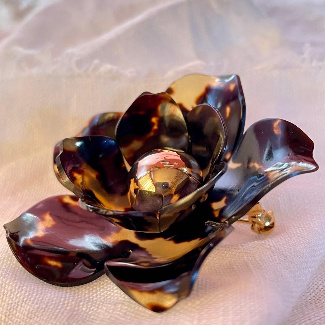 本鼈甲 ブローチ 未使用アンティーク 磨き直し済み - メルカリ