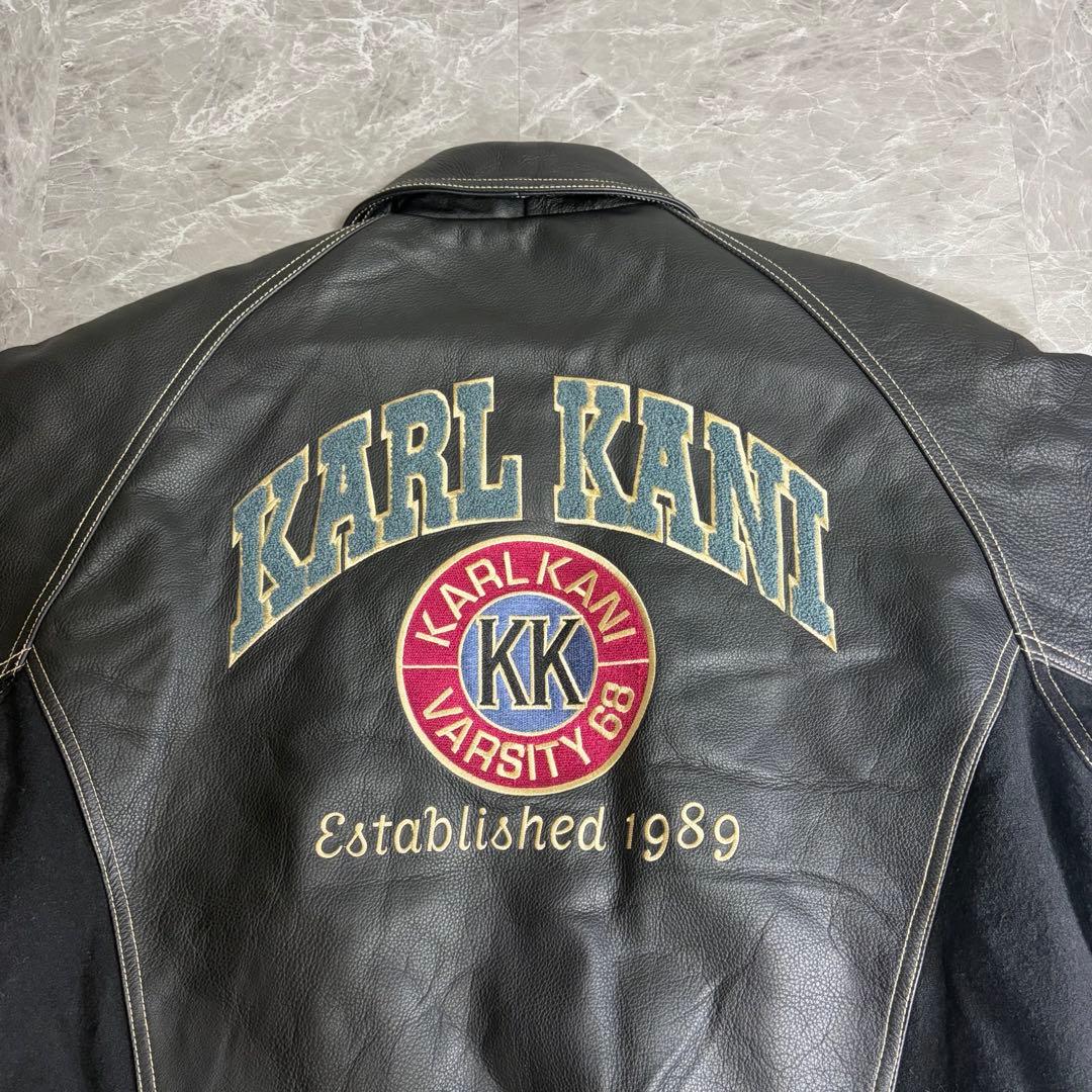 KARL KANI カールカナイ 本革 レザージャケット スタジャン 90s