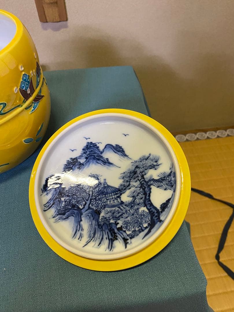 本日限定】茶道具/水指 黄交趾京焼 龍岳造 清水焼鶴 - メルカリ