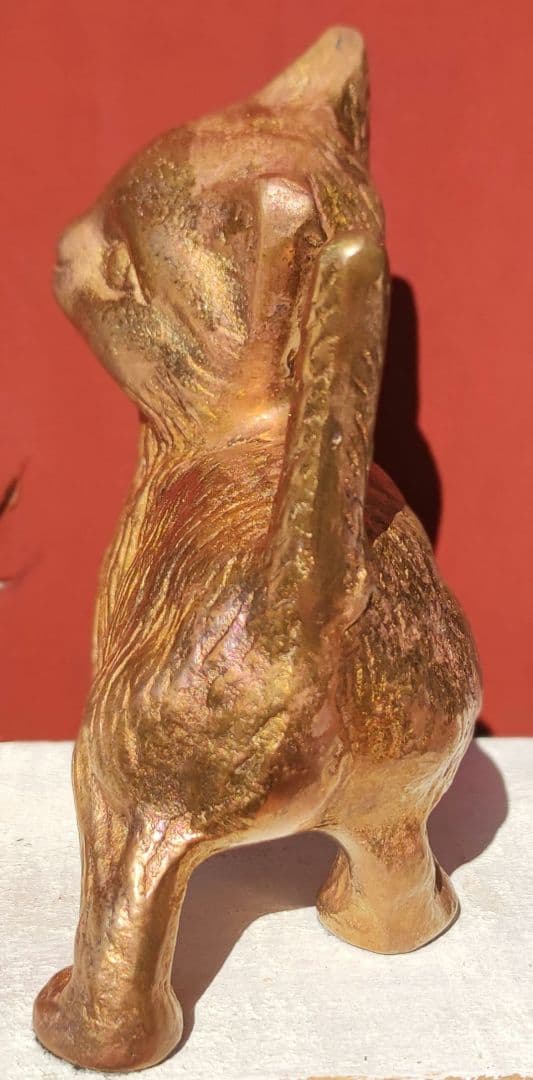 ブロンズ製の招き猫 フランスアンティーク