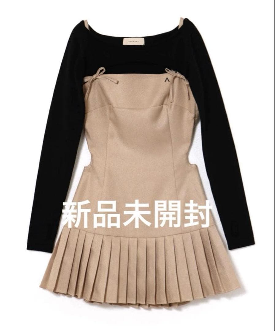 andmary Karen knit set mini dress beige - メルカリ