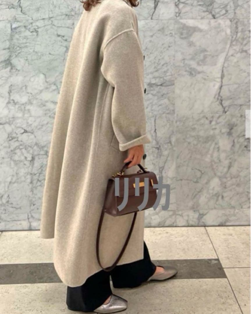 Mila owen ドロップショルダーステンカラーコート - メルカリ