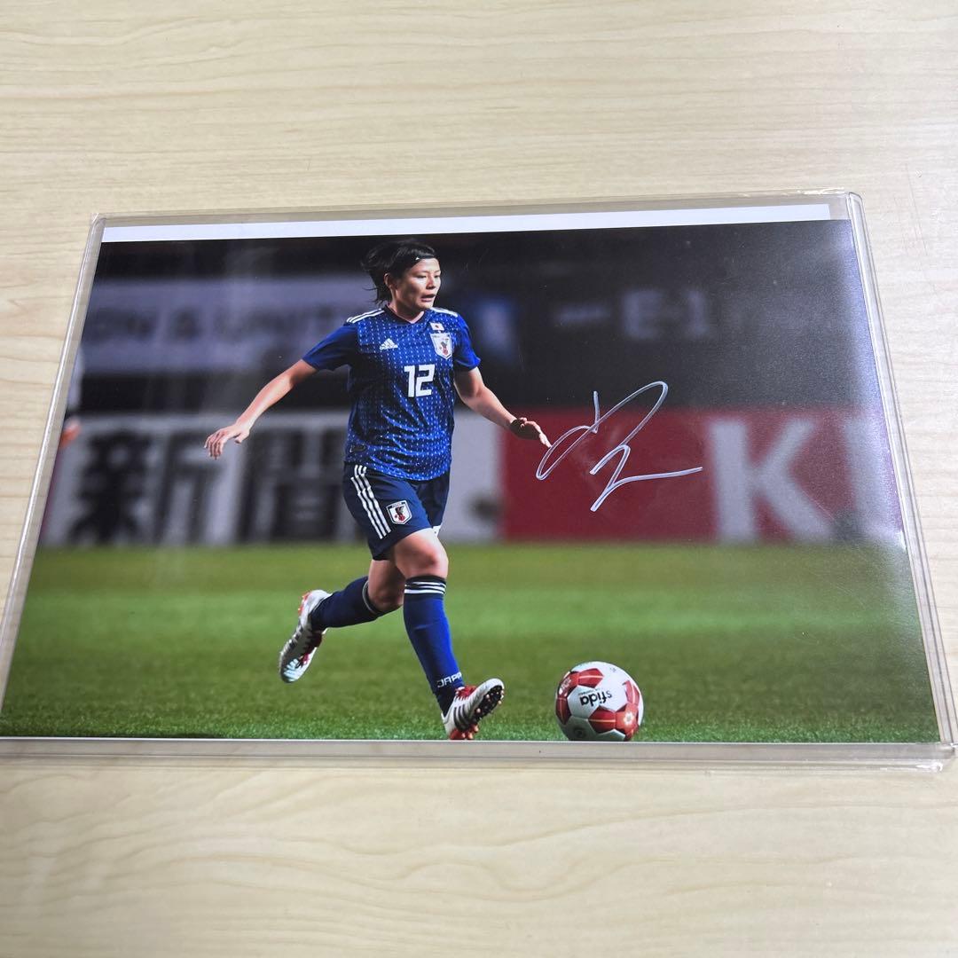 なでしこジャパン　日本代表女子サッカー　楢本光　直筆サイン入りフォト 61CWaQY-W+L._AC_UF350,