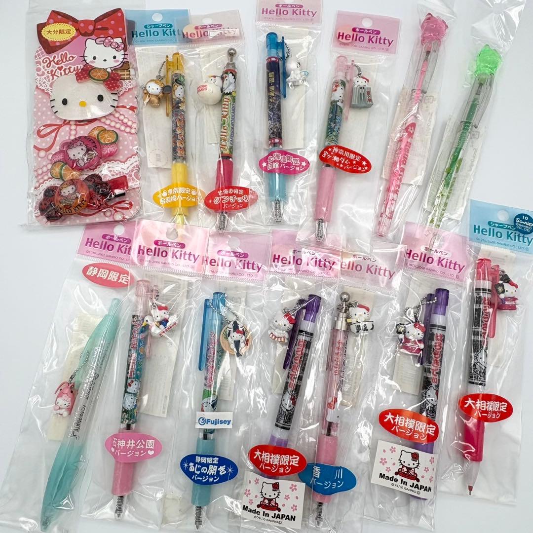 ご当地 ハローキティ ストラップ ボールペン ピンズ 大量 103個 まとめ