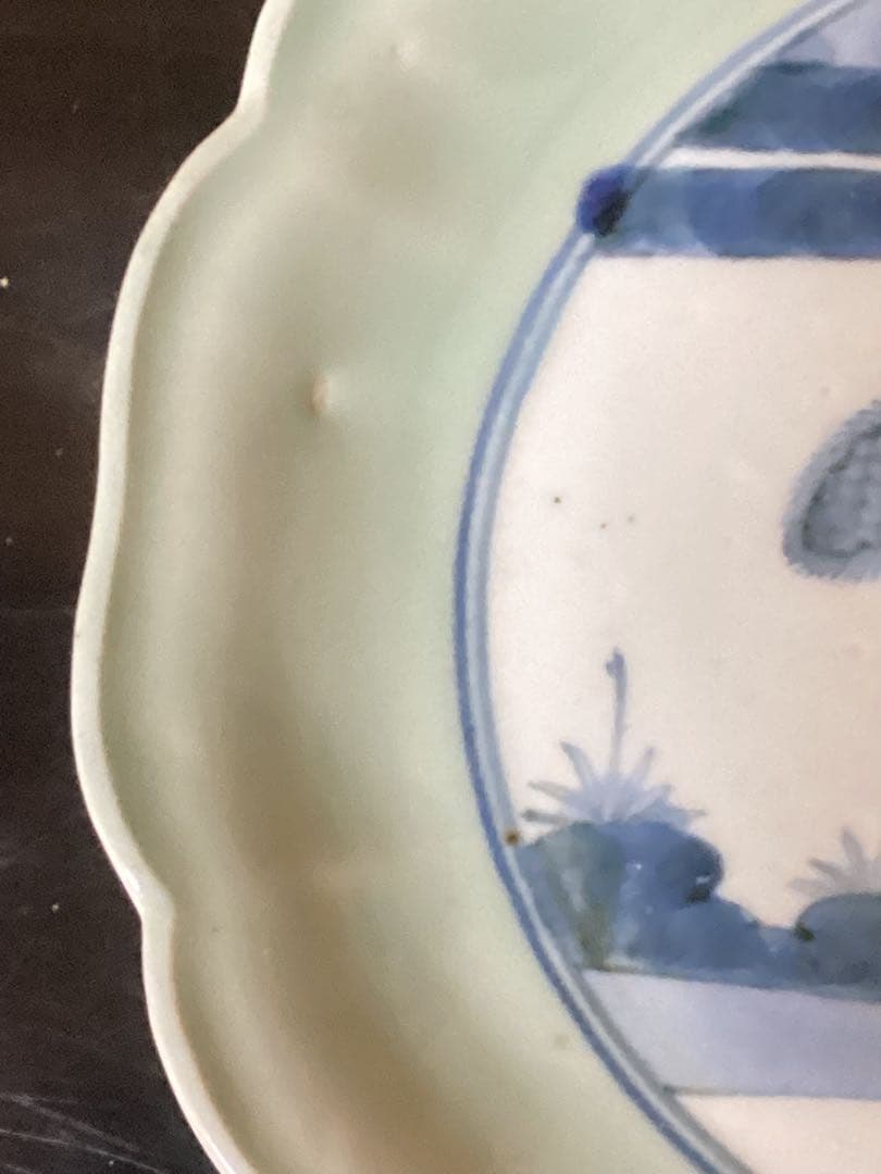 初期伊万里青磁染付花鳥文中皿 時代物コレクション - メルカリ