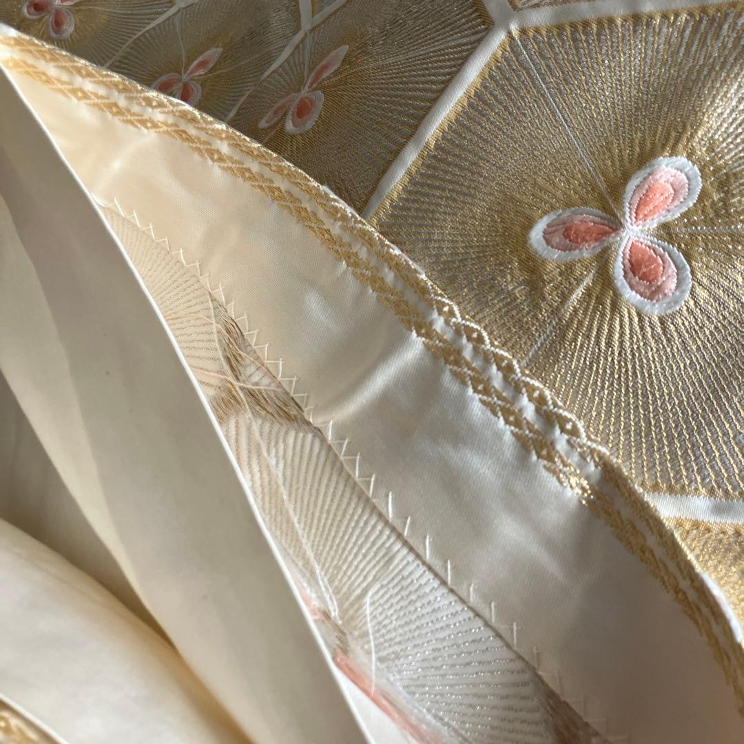 美品江戸小紋＆金糸袋帯&バッグ上品エレガントな3点セット