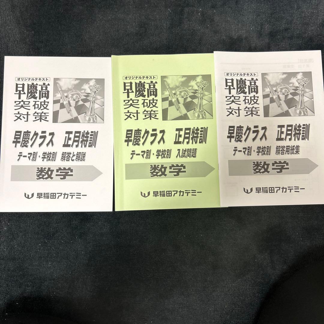 早稲田アカデミー中3数学 2023年度早慶クラス 正月特訓 テキスト