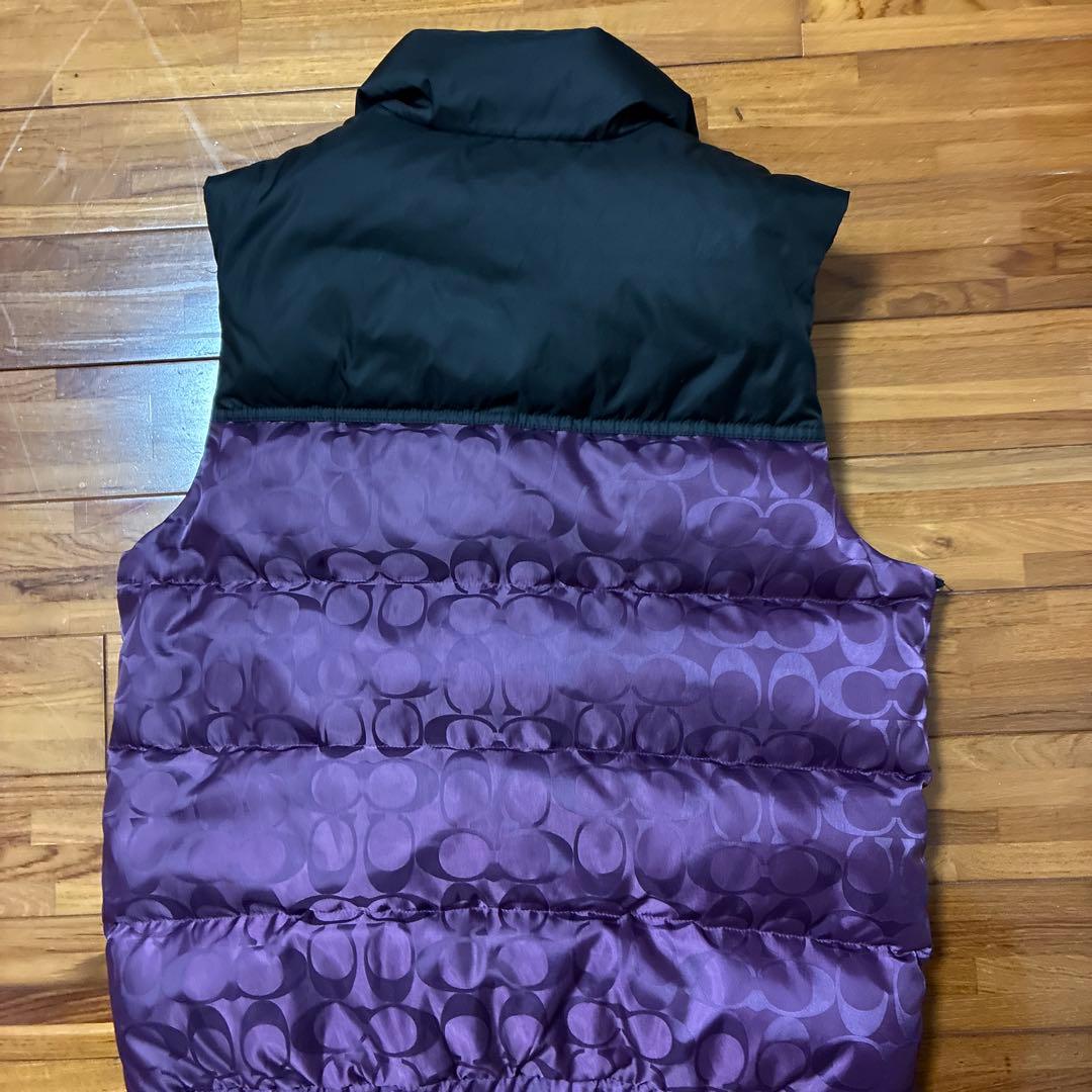 Coachパープル ブラック ダウンベスト