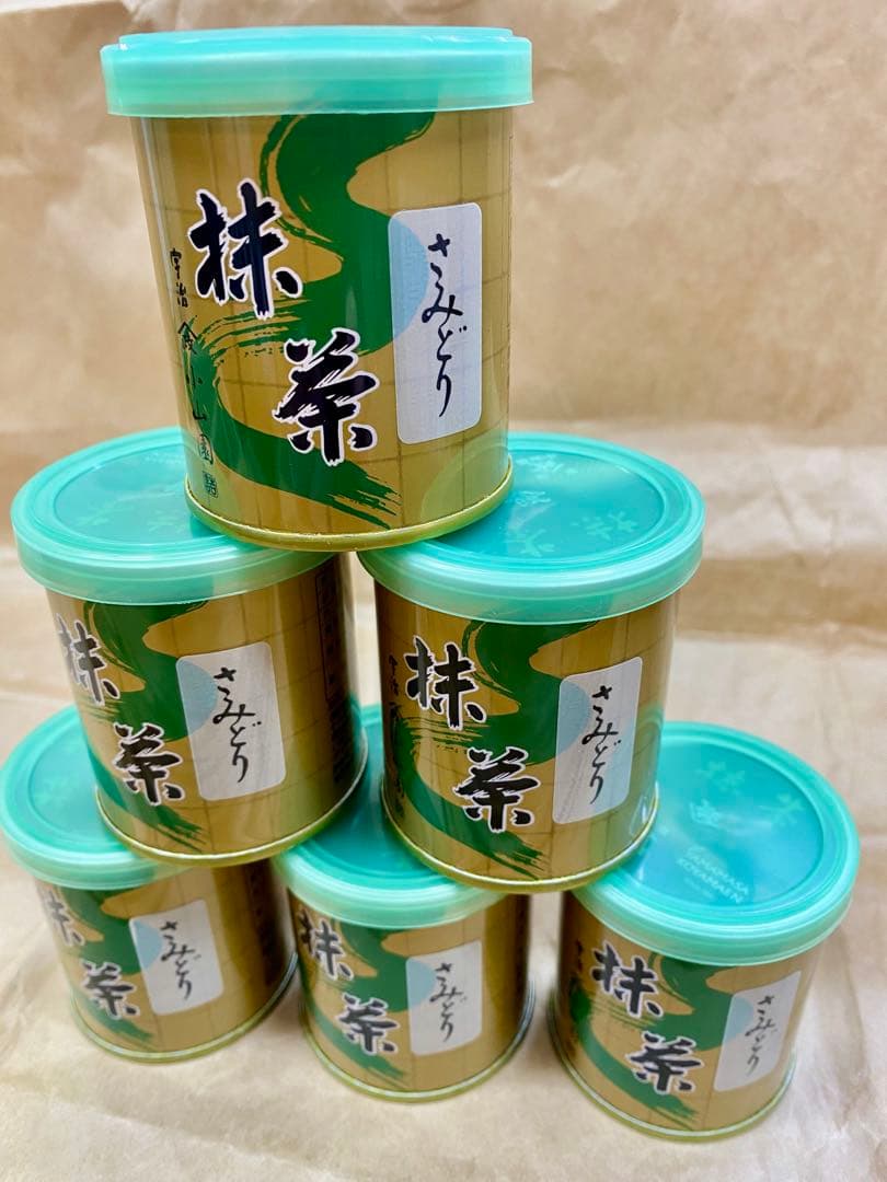 京都宇治抹茶　山政小山園　さみどり30g ×6缶セット MATCHAPOWDER 京都宇治抹茶 山政小山園さみどり30g ×5缶セット MATCHAPOWDER 京都