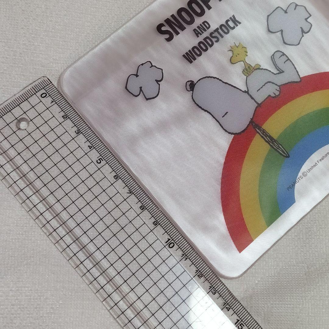 激レア 希少 スヌーピー クリアケース 収納 レトロ 虹