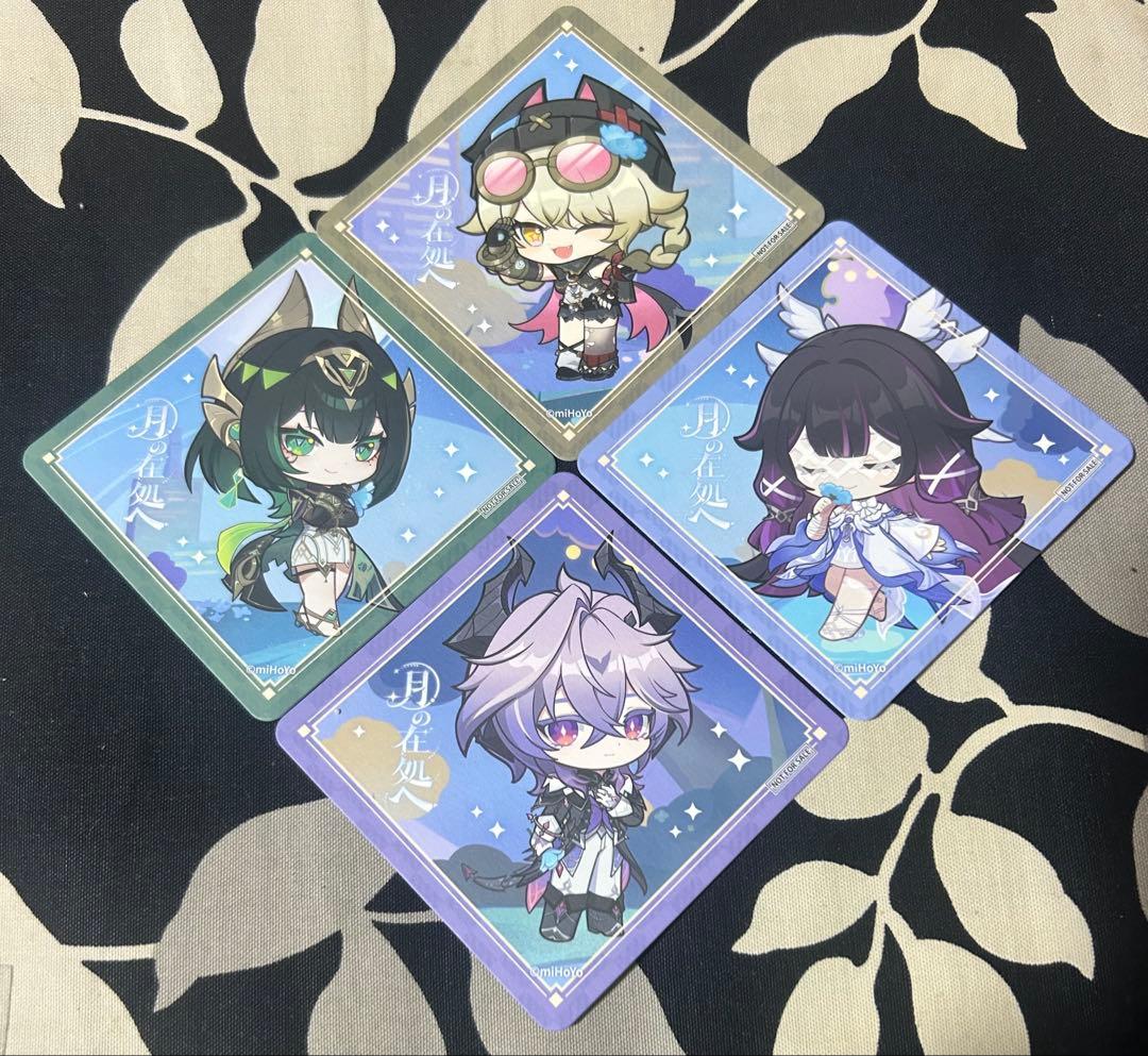 コースター　マザー牧場　原神　月の在処へ コースター 4種セット コースター マザー牧場 原神 月の在処へ コースター 4種セット - メルカリ