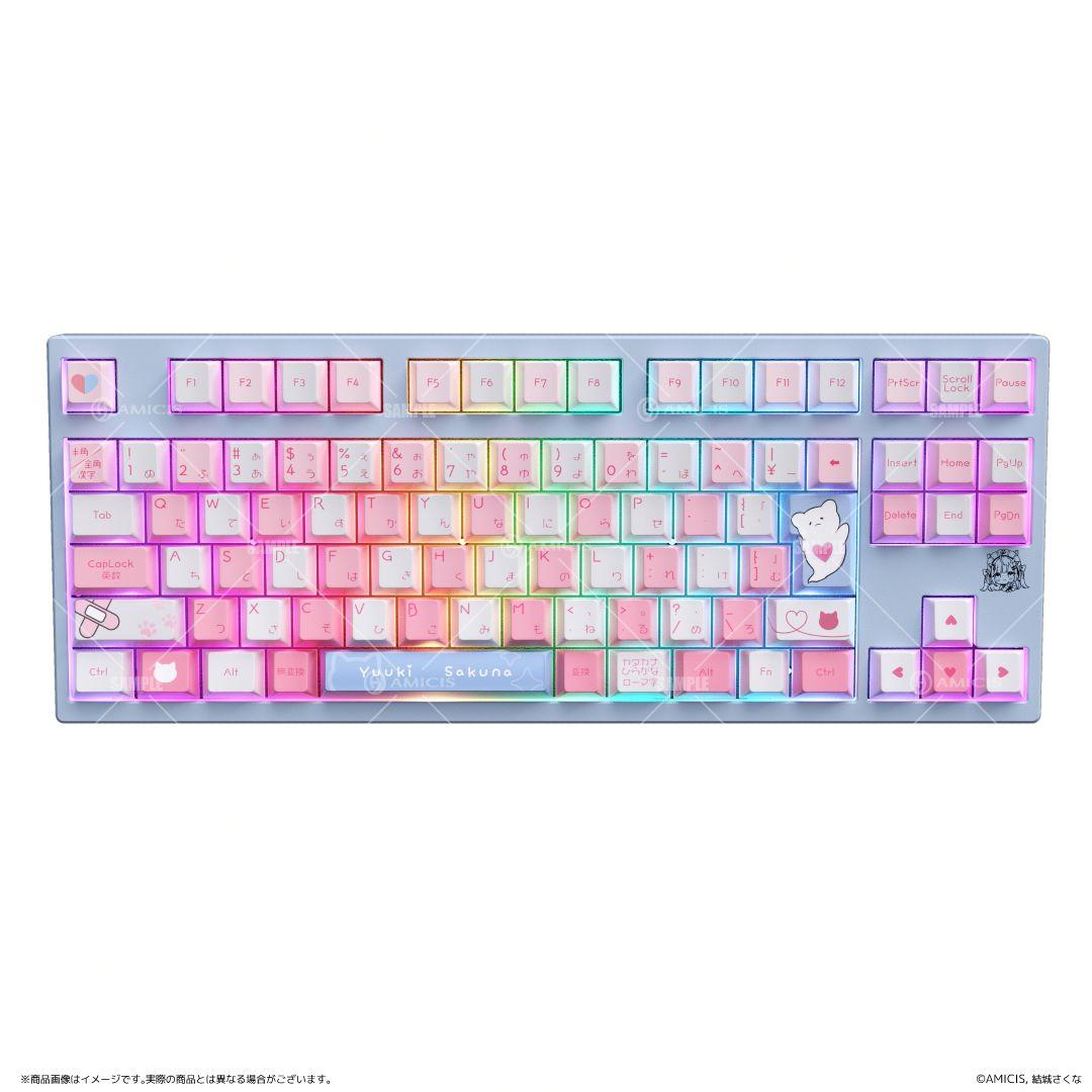 梱包新品未開封）結城さくな×AMICIS ゲーミングキーボード＆マウスパット