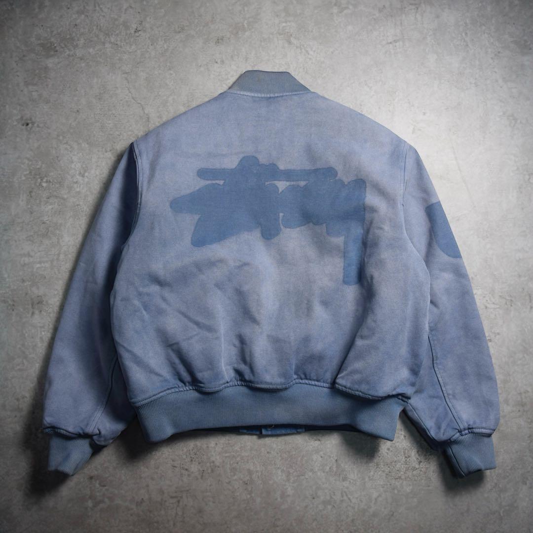 stussy GHOST LOGO CANVAS VARSITY JACKET - メルカリ