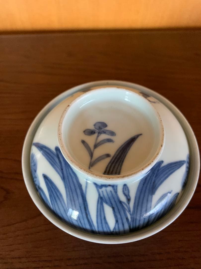 古伊万里 江戸期 藍泥 蓋付き茶碗 染付 蓋物 飯碗 節句 雛祭り 端午の