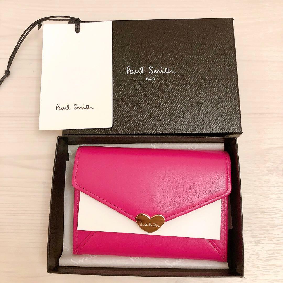 ポールスミス　名刺入れ　カード入れ　カードケース　ピンク　タグ・箱付き ポールスミス 名刺入れ カードケース パスケース ピンク Paul Smith