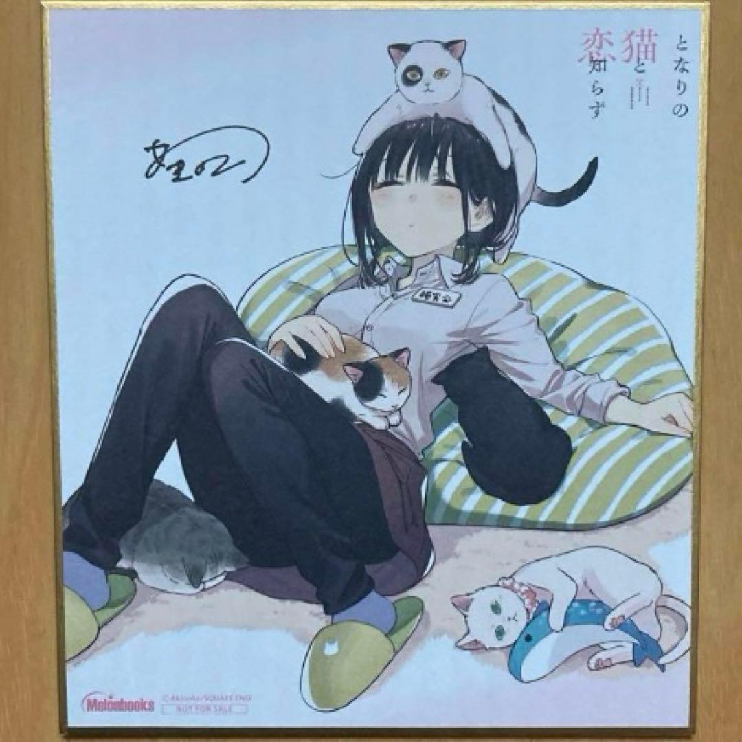 特典 色紙 猫実 となりの猫と恋知らず メロンブックス 漫画祭り レア