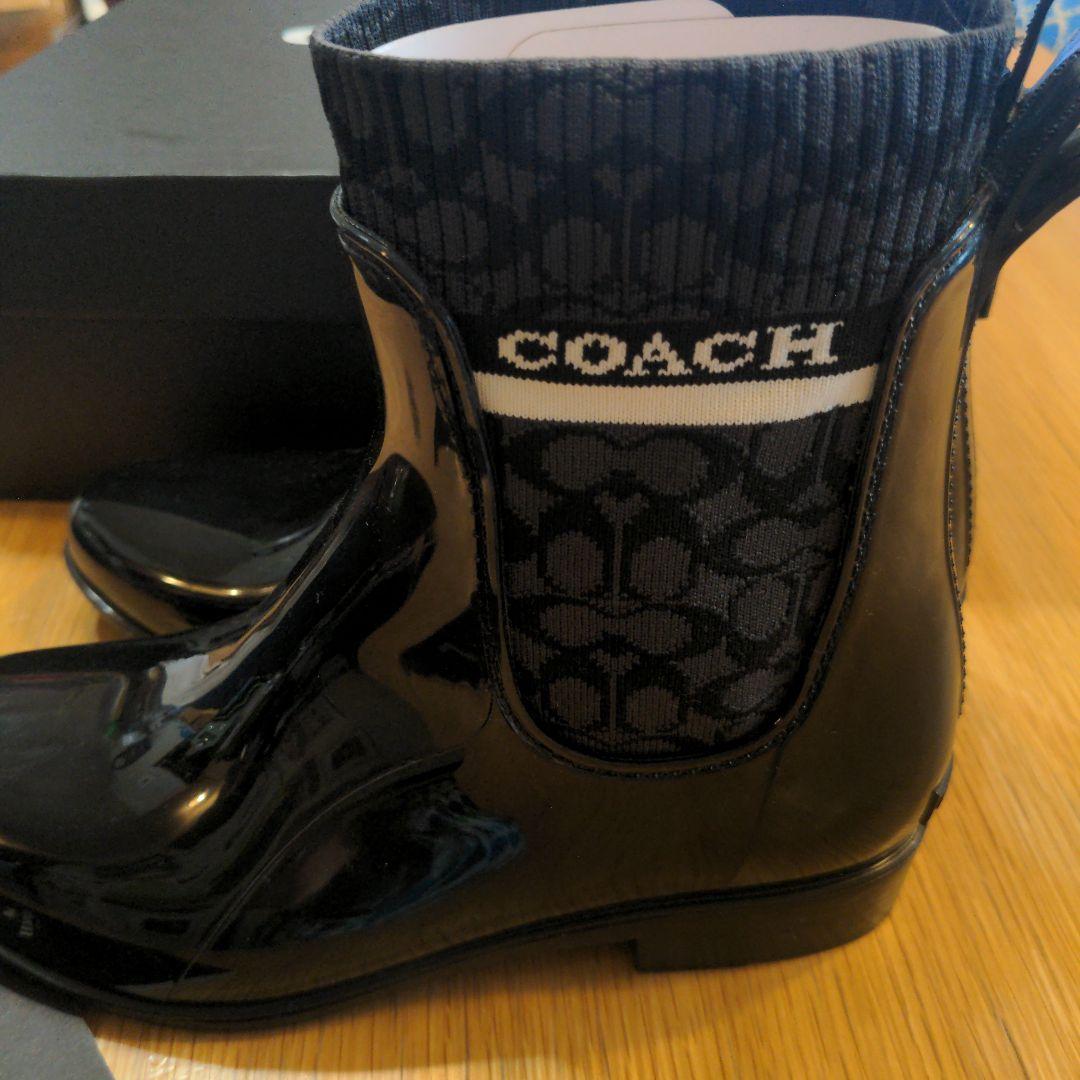 佐藤さま専用】COACH コーチ レインブーツ サイドゴアブーツ - メルカリ