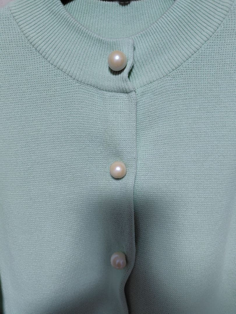 あや様専用】フランシュリッペ ミントグリーン パールボタンカーディガン