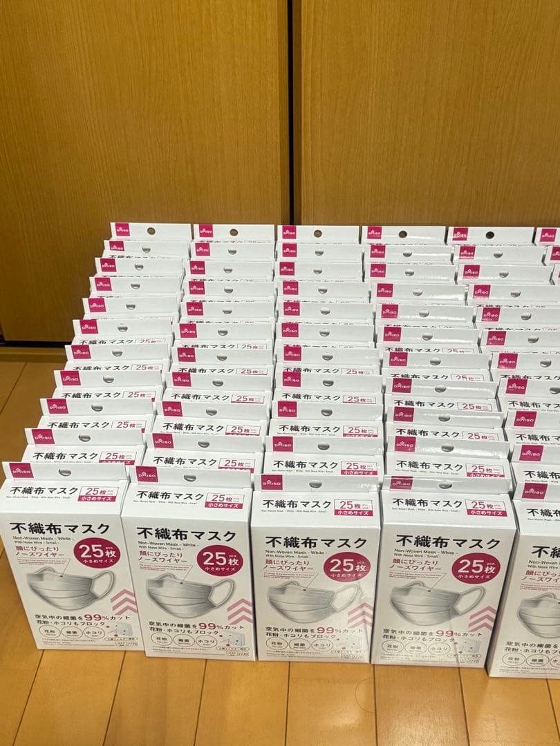 24時間以内発送‼️】不織布マスク 25枚入り小さめ110箱 - メルカリ