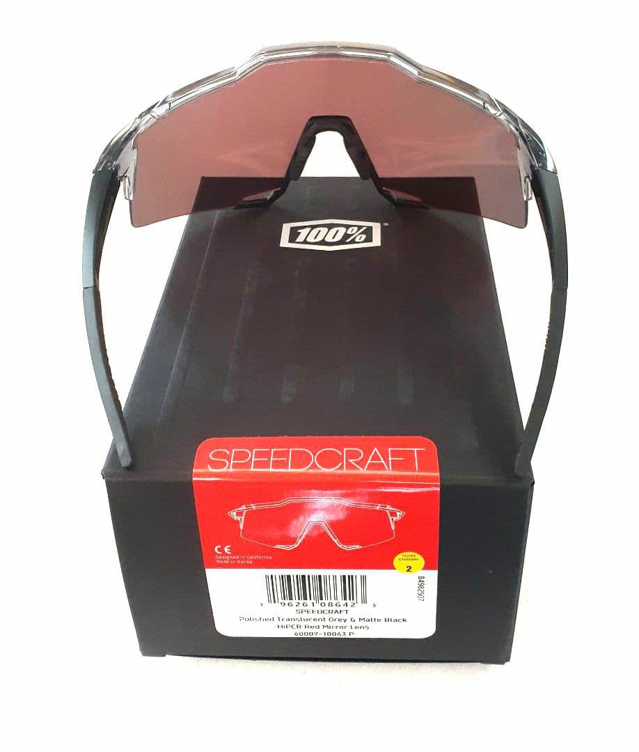 2025新作 100% Speedcraft クリアグレー ブラック サングラス - メルカリ
