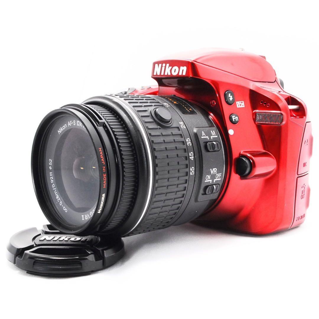 ほぼ新品】ショット数わずか247回 Nikon D3200 レッド スマホ転送