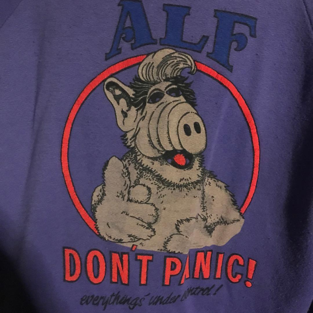 alf vintage スウェット プリント アメコミ パープル