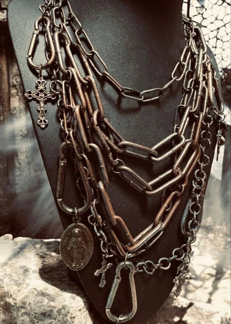 ☆1点物☆ジャンポールゴルチエ☆マルチチェーンクロスアンティーク