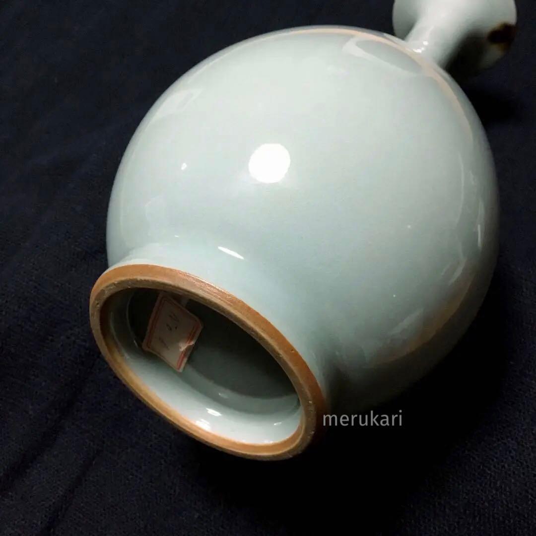 二代 諏訪蘓山 青磁 飛青磁 花入 花立 花瓶 /骨董/時代物 - メルカリ