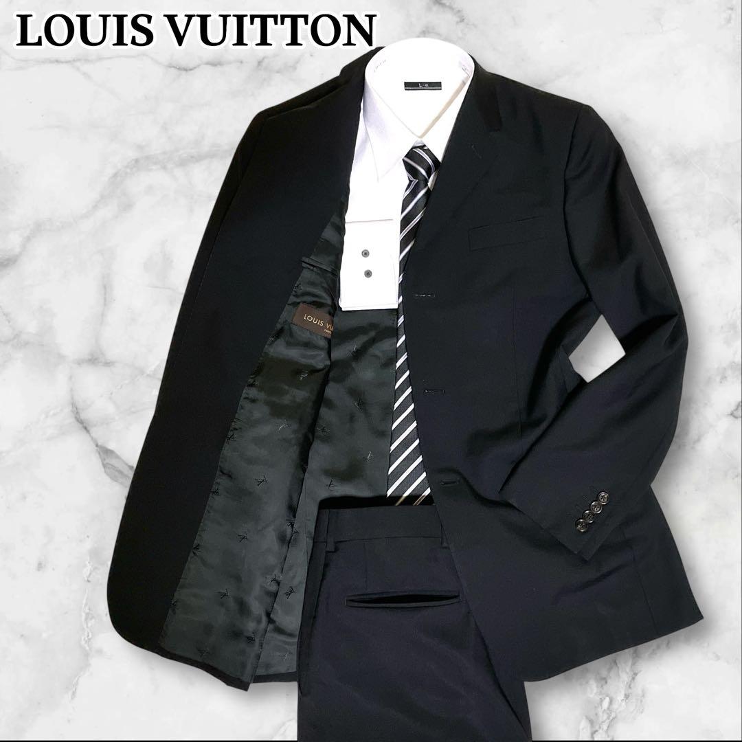 極美品☆ルイヴィトン☆スーツセットアップ☆裏地ロゴ☆モヘヤ混☆ブラック☆46☆M 楽天市場】ルイヴィトン（カラーブラック）（スーツ・セットアップ