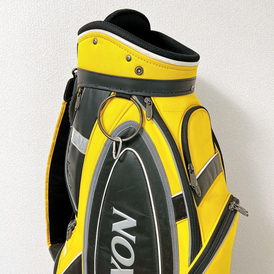 SRIXON スリクソン キャディバッグ 9型 5分割 黄色ゴルフバッグフード