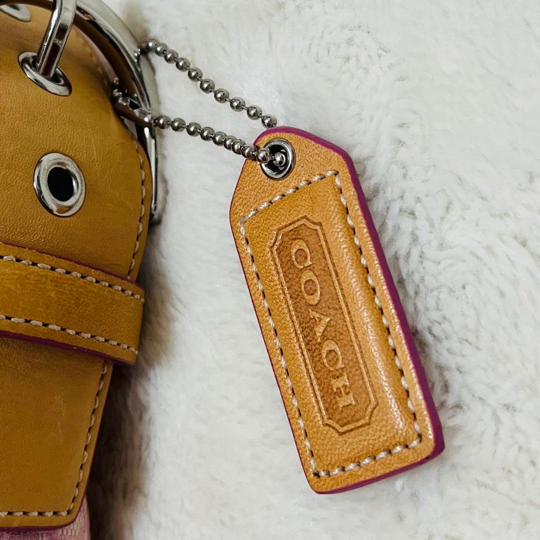 美品✨COACHコーチ アクセサリーポーチ 6351 シグネチャー 希少カラー