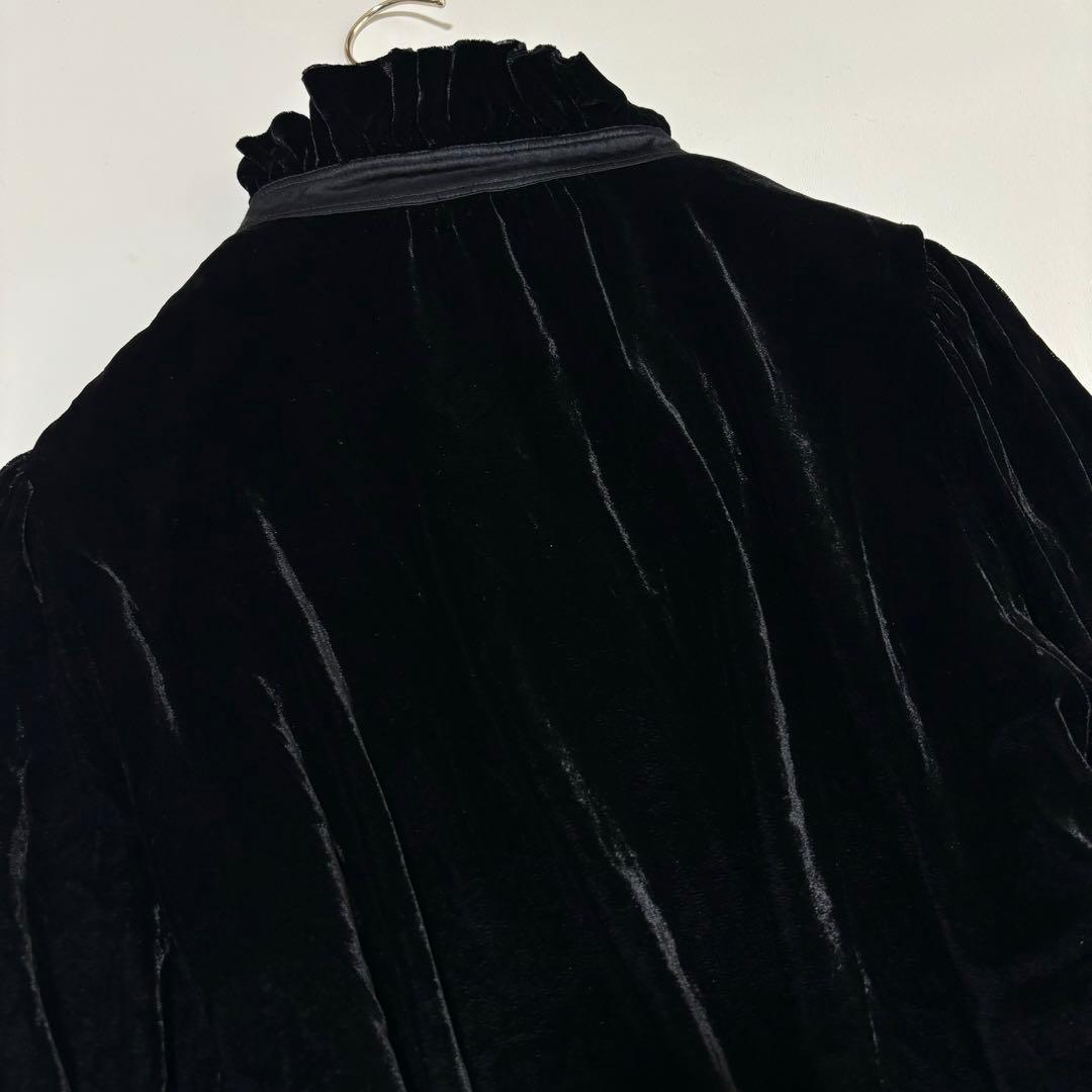 ダーマコレクション ヒロミヨシダ シルクベロアワンピース ブラック L