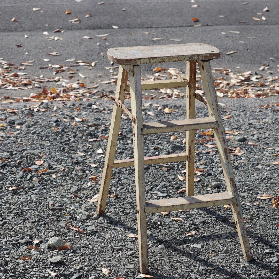 アンティーク ビンテージ 木製ラダー 脚立 ディスプレイ 飾り台 インテリア雑貨 イギリス アンティーク ステップラダー 木製脚立 店舗什器 飾り台
