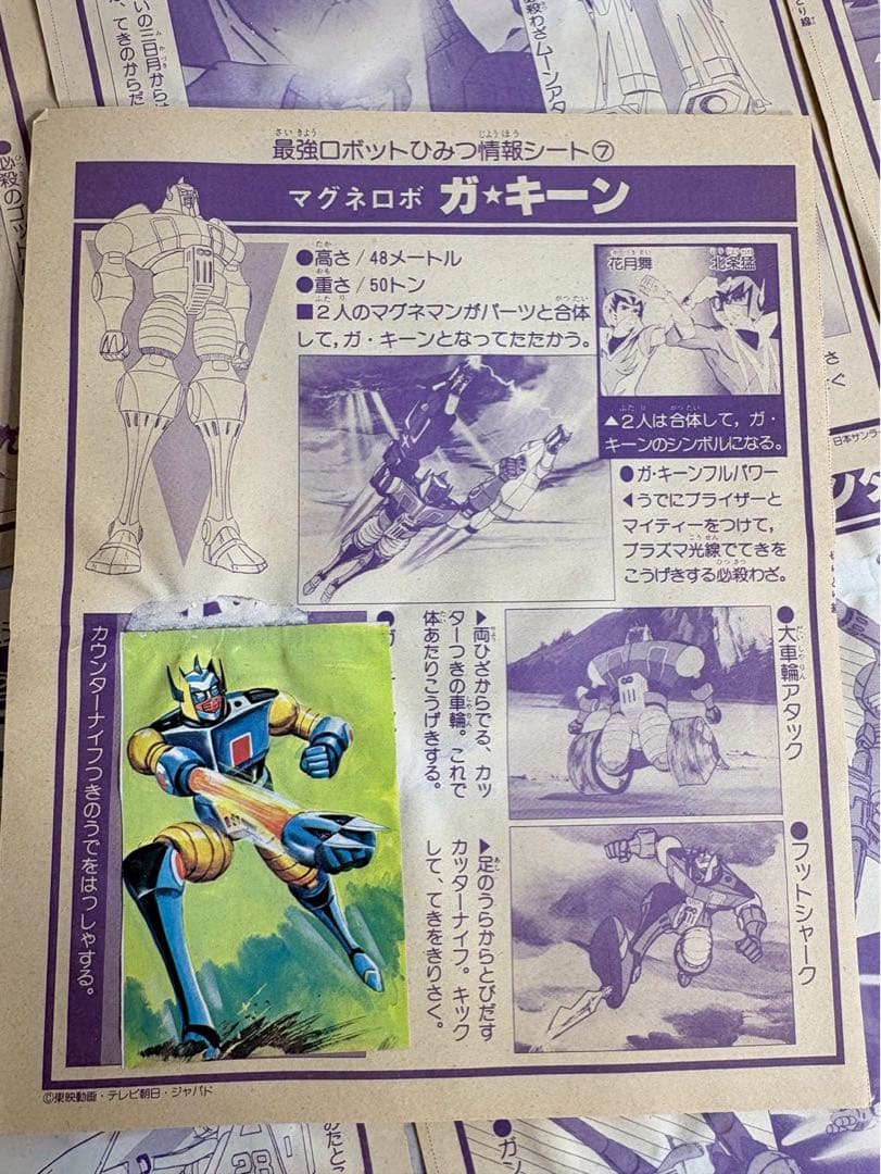 昭和57年 テレビマガジン付録 最強ロボットひみつ情報ファイル 現状品