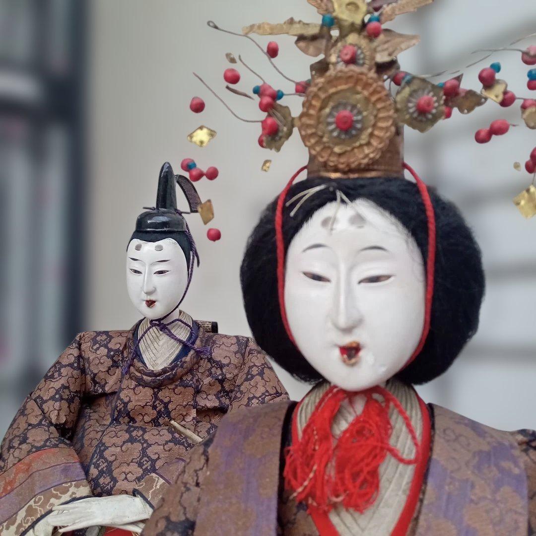 アンティーク100年 明治大正期 特大！ 親王飾りお雛様② 享保雛