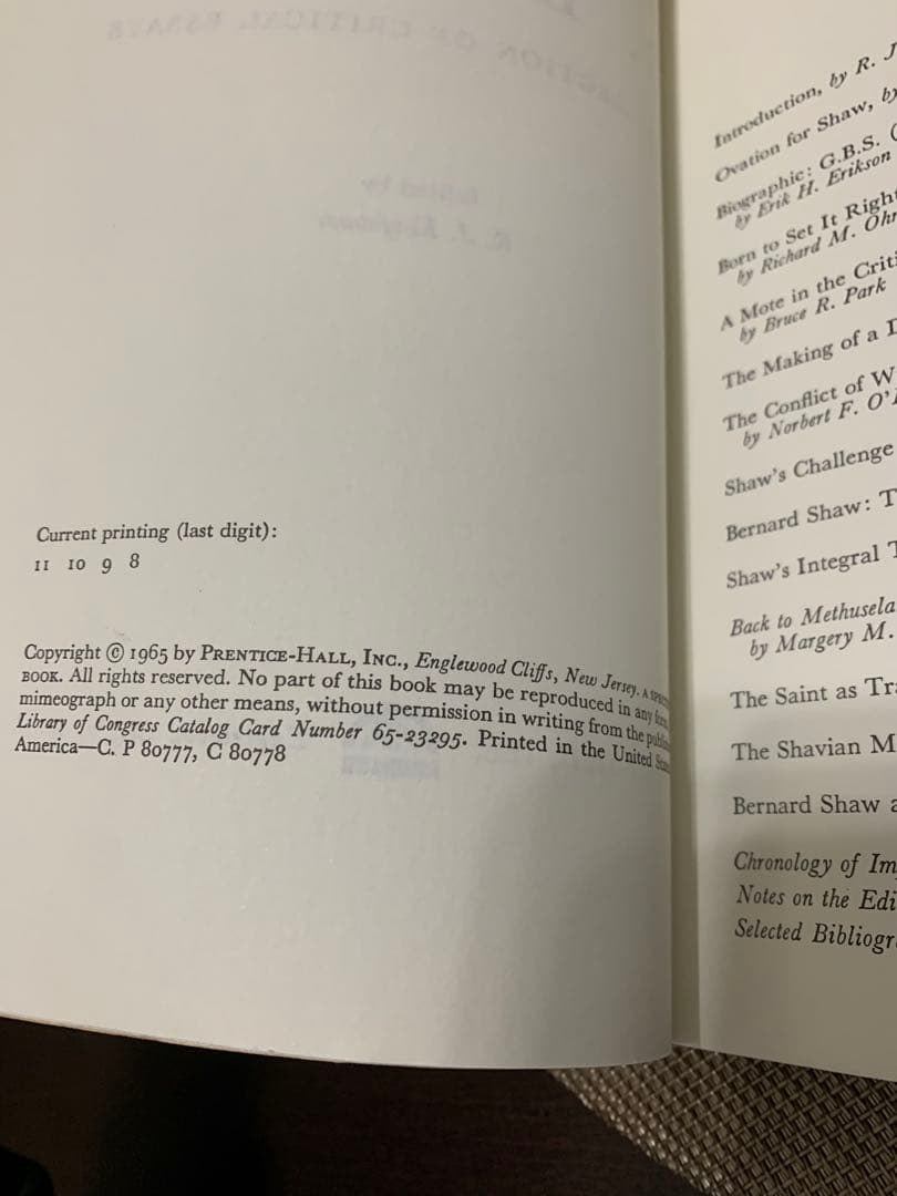 希少1965 A Collection of Critical Essays