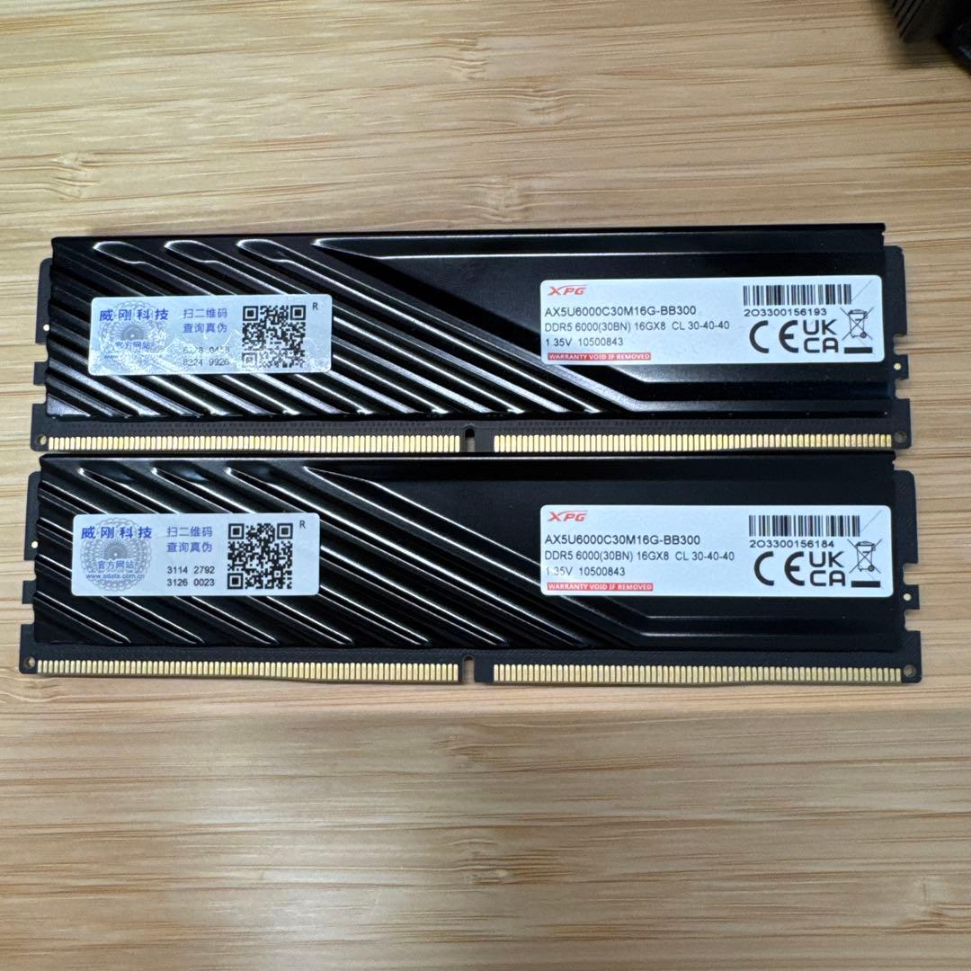 XPG DDR5 AX5U6000C30M16G -BB300 16GB×2