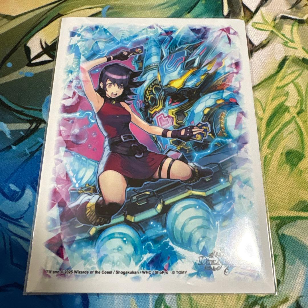 青単サイバー デッキ スリーブ付き - メルカリ