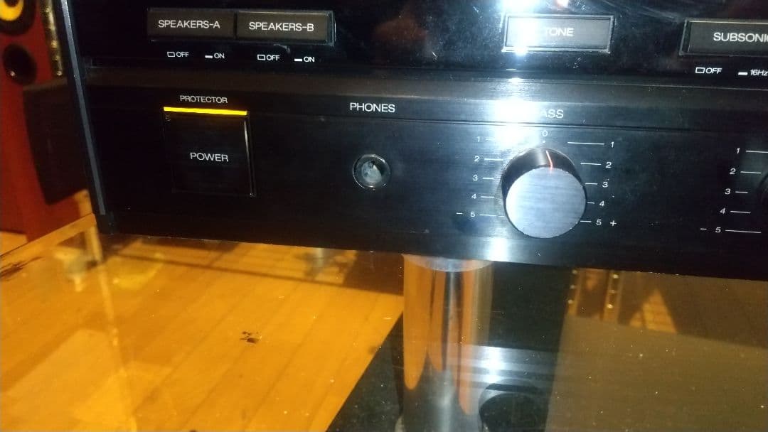 SANSUI AU-α607 プリメインアンプ 右前インシュレータ外れ 現状品