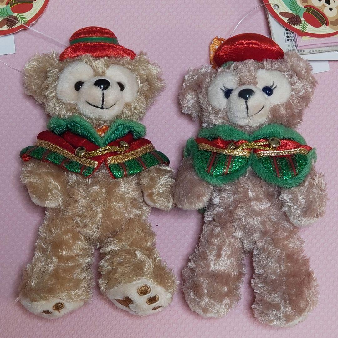 ダッフィー シェリーメイ ぬいぐるみバッジ クリスマス 2015 タグ付き